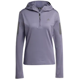 adidas Own The Run Winterized Hooded Half-Zip, Preloved Violet, L