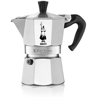 Bialetti Moka Kaffeemaschine zu 4 Tassen, Aluminium