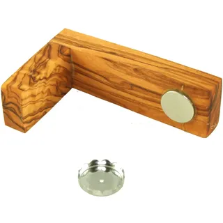 D.O.M. Die Olivenholz Manufaktur Magnetseifenhalter aus Olivenholz 9 cm