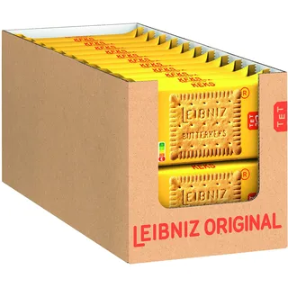 LEIBNIZ Original Butterkeks, 22er Snack Pack, die Nr 1 unter den Butterkeksen, knusprige Kekse in praktischer Großpackung (22 x 50 g), perfekt für unterwegs