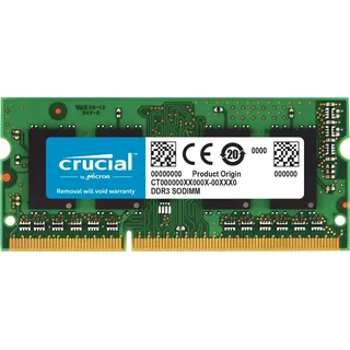 Crucial RAM CT51264BF160B 4GB DDR3 1600 MHz CL11 Laptop Memory, Green