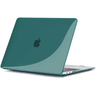 TECOOL Hülle Kompatibel mit MacBook Air M1 (A2337) / MacBook Air 13 Zoll Retina 2020 2019 2018 (A2179 A1932), Ultradünne Schutzhülle Hartschale Case, Kristall Dunkeltürkis