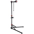 BAKAJI Unisex Schwerlast Fahrradmontageständer für Profis, Teleskopständer für Fahrräder, Montageständer mit magnetischer Werkzeugschale, Werkstatt, Garage, tragbar, Schwarz, 103 x 72 x 110/159 cm