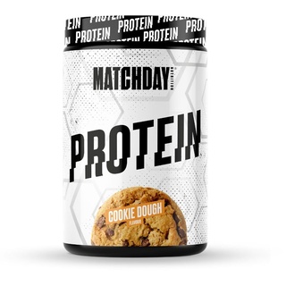 Matchday Nutrition Protein-Pulver Cookie Dough I Veganes Eiweiß-Shake mit idealer Löslichkeit 600 g Dose I Mit Ashwagandha für die Regeneration speziell für Fußballer und nach dem Sport