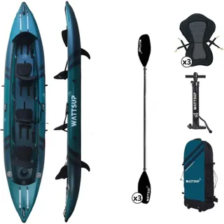 Aufblasbares Kajak WattSUP COD 3 - 460x85cm - 3 Sitze - MAX 250kg blau NO SIZE