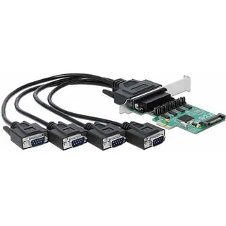 DeLock PCI-Express-Karte 89938 4x RS-232 mit Spannungsversorgung,
