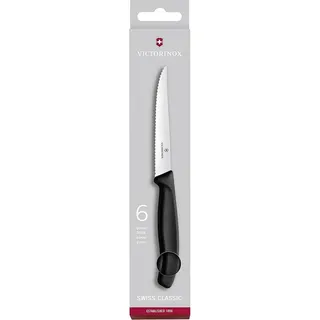 Victorinox Swiss Classic Steakmesser-Set 6-tlg. 11 cm Schwarz/Silber