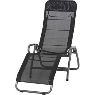 Siena Garden Bito Kippliege 139 x 72 x 118 cm schwarz