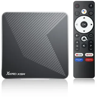 RUPA Android TV Box 2025 S905X5M Smart TV Box mit Android14.0 RAM 4G ROM 32G WiFi6 Enternet 10/100M Bluetooth 5.0 USB 3.0 Unterstützt 3D HD 8K TV Box