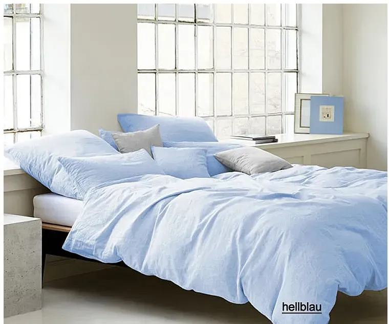 Elegante Bettwäsche Breezee - 135x200 cm + 40x80 cm hellblau