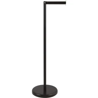 Spirella Toilettenpapierhalter Stehend BxHxT: 24x66x19cm cm freistehender Papierrollenhalter in Edelstahl-Optik Edler Rollenhalter für WC-Rollen als Ersatzrollenhalter, Schwarz, Black