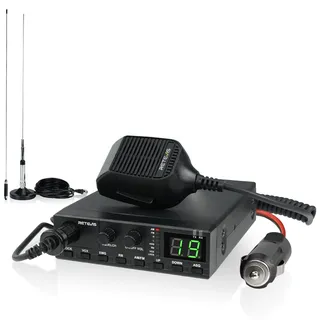 Retevis MB62 CB Funkgerät, CB-Funk mit Starker Signal Antenne, VOX, ASQ/SQ, Breite Kompatibilität AM/FM, Klarer Empfang, EMG CH9/19, Ständer, Einfach zu Bedienen, CB Handfunkgerät für Trucker (1Stk)