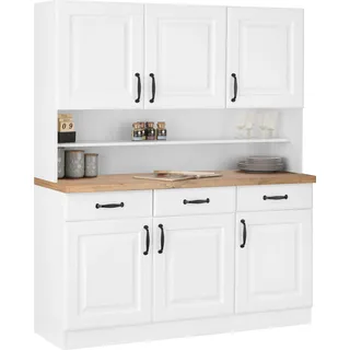 WIHO KÜCHEN Küchenbuffet »Erla«, 150 cm breit mit Kassettenfront, weiß