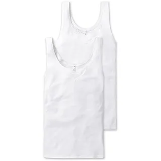 SCHIESSER Damen Trägertop mit Spitze im 2er-Pack, Weiss, 42