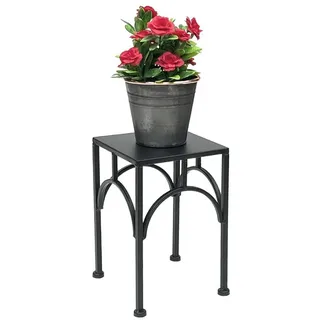 DanDiBo Ambiente DanDiBo Blumenhocker Metall Schwarz Eckig Blumenständer Blumensäule Pflanzenhocker Modern Pflanzenständer