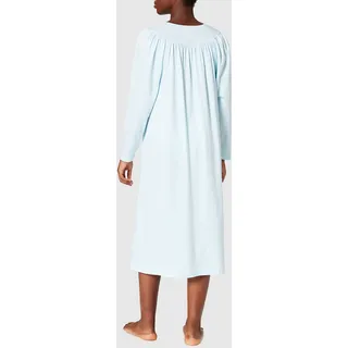 CALIDA Soft Cotton Langarm Nachthemd in hellblau