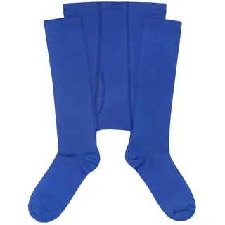 WERI SPEZIALS Strumpfhersteller GmbH Strickstrumpfhose Herrenstrumpfhosen >>Einfarbig<< mit Baumwolle weich hautfreundlich blau 58-60