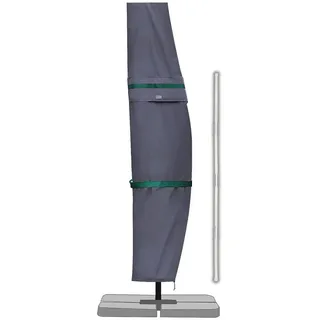 Sekey / Schutzhülle für Ampelschirm 300cm, Abdeckhaube mit Belüftungsöffnungen, wasserdicht, Dunkelgrau.