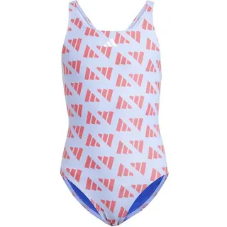 Adidas Kinder Badeanzug Logo Graphic V-Back Kids, VIOTON/LUCRED, 164