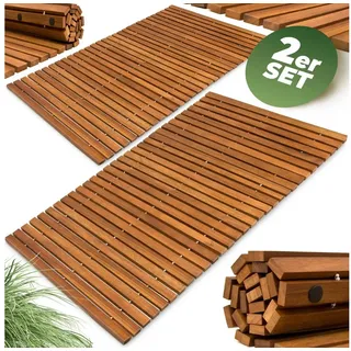 DEUBA Badematte Holz Braun 67 x 50 cm