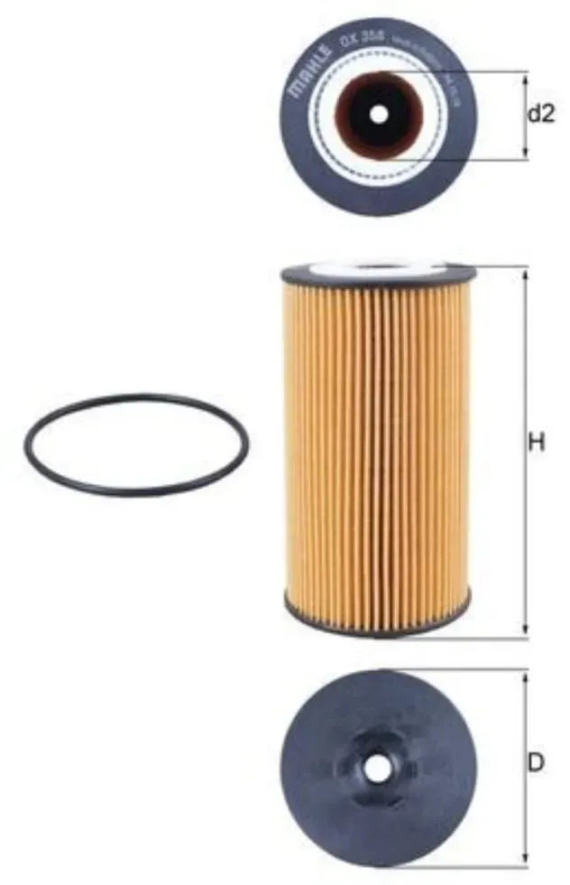 Ölfilter MAHLE OX 358D für Audi VW Allroad C5 A8 D3 A4 B6 Avant Phaeton