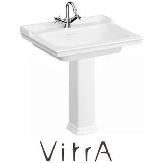 VitrA VALARTE Waschtisch 65 cm mit Langsäule, weiß