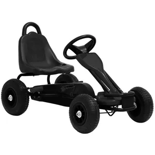 vidaXL Pedal Go-Kart mit Luftreifen Schwarz