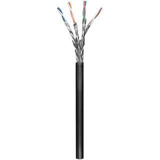 goobay CAT 6 S/FTP PiMF geschirmt, wetterfest - UV-beständig, als Verlegekabel für den Außenbereich, auf Trommel - 57195