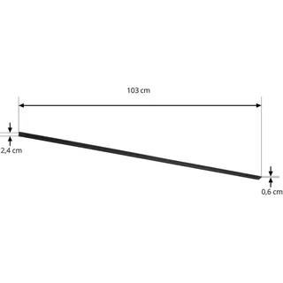 LINDBY Lumaro, schwarz, Alu, Länge 103 cm