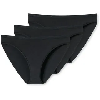 UNCOVER by SCHIESSER Damen Slips im Pack - Tai, Soft Cotton, Vorteilspack Schwarz XL 6er Pack (2x3P)