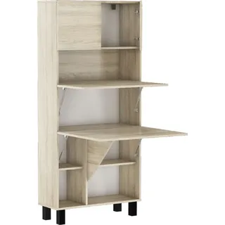 BIM Furniture - homi ausziehbarer schreibtisch sonoma eiche