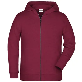 Kinder Zip Hoody "8026K" - XXL - burgundy-melange