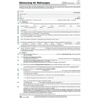 RNK Mietvertrag 525 Wohnung DIN A4 6Blatt