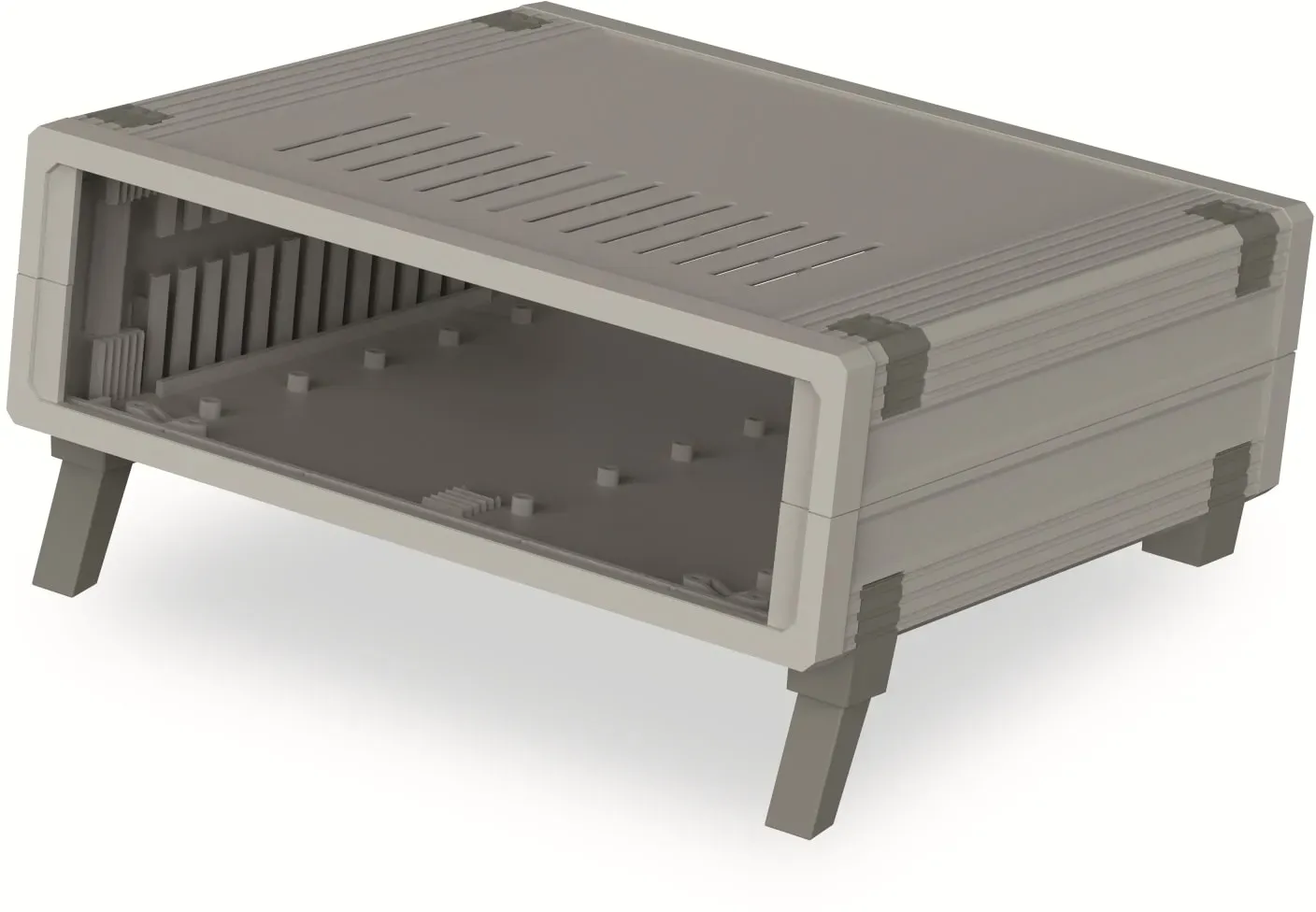 BOPLA Pultgehäuse, Ultramas, UM 52011 L-SET, ABS, 224,3x198,9x72,4mm, IP 30, lichtgrau, RAL 7035