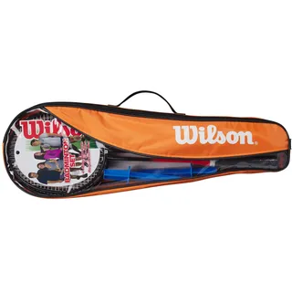 Wilson Unisex – Erwachsene Badminton 4 PC KIT V2 Ausrüstung, Rot/Orange, G4 (3)