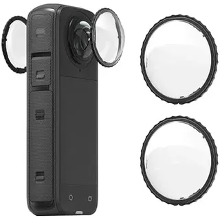BeisDirect Dual Lens Guards Protective Cover for Insta360 X4 Lens Protective Mirrors Lens Protector Camera Lens Cap for Insta 360 X4 Sports Camera Accessories