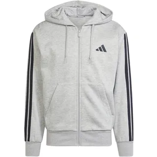 adidas Essentials 3-Streifen Kapuzenjacke Herren grau L