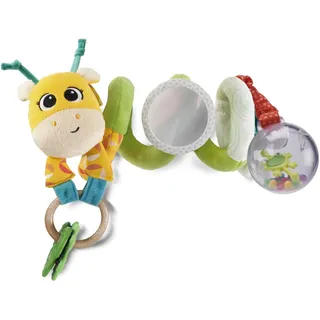 ARTSANA GERMANY GmbH Chicco Mrs. Giraffe, buntes Seil in Form Einer Giraffe für Kinderwagenbefestigung, mit niedlichen Anhängern, Spiegel, Rasselball, Kinderwagenspielzeug, 6-36 Monate