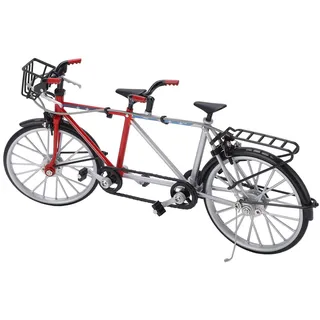 Emoshayoga Fahrradmodell - Abnehmbares Fahrradmodell, Mini-Tandem-Fahrradmodell 1:10 Simulation Metallgummi-Fahrradmodell-Sammlungsdekoration, Geeignet Für Heim-Desktop-Dekorationen