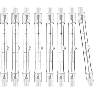 GERUI 8er Pack R7S Halogen Leuchtmittel 118mm 400W 220V, Halogenstab R7S 118mm, J118 Dimmbar für Baustrahler, Stehlampen, Arbeit Landschaftsbeleuchtung, Wohnzimmerleuchten (400, Watt)