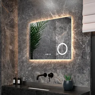 Badezimmerspiegel - 80x60cm - Rahmenlos - Rechteck