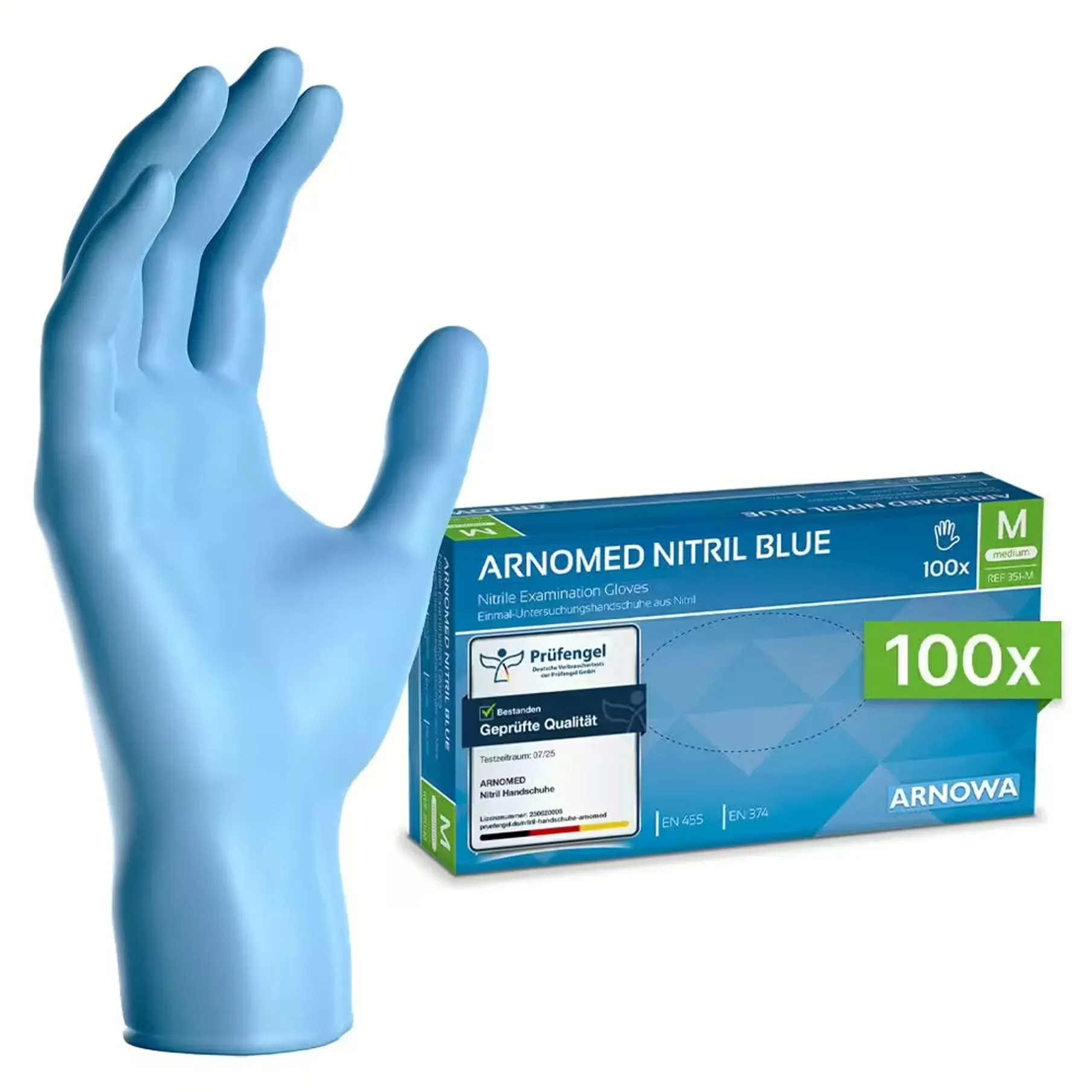 ARNOMED CLASSIC NITRIL BLUE Nitrilhandschuhe blau puderfrei 8/M