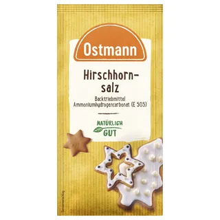 Ostmann Gewürze - Hirschhornsalz | Stark wirkendes Backtriebmittel für Flachgebäck wie Plätzchen oder Lebkuchen | 15 g im Beutel