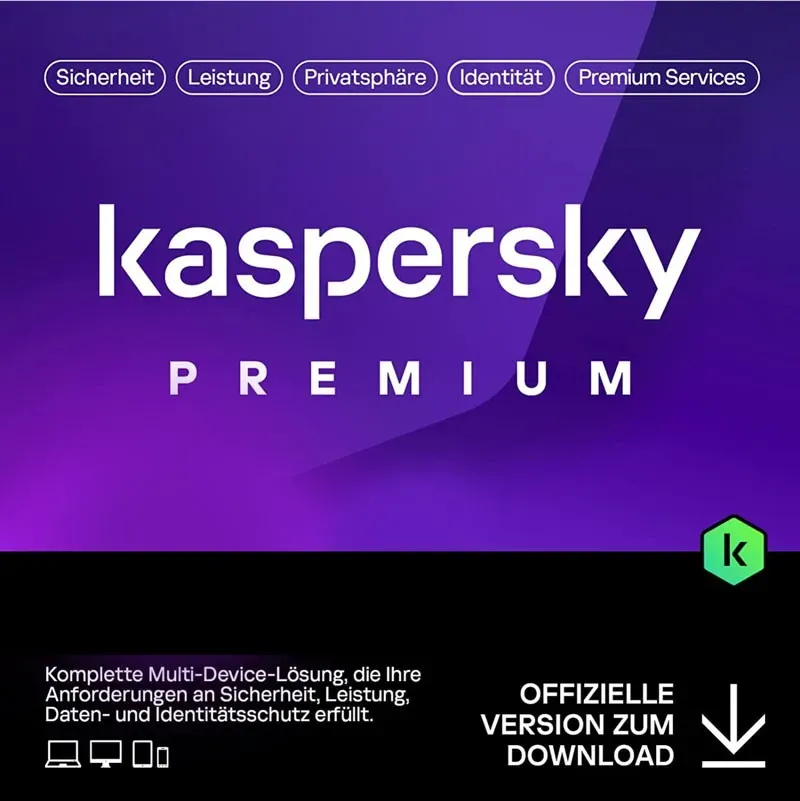 Kaspersky Premium 2026, 1 Gerät - 1 Jahr, Download