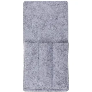 ReWu Bestecktasche Filztasche Besteckaufbewahrung Tischdekoration aus Filz, mit 3 Fächern, 24 x 12 cm Grau