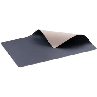 Bitz Tischset, Platzset in Leder-Look, Abwaschbar, 46 x 33 cm, 4er-Set, Königsblau/Sand