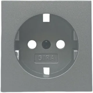 Gira 492026 Abdeckung für Schuko Steckdose alu