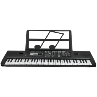 Digital Keyboard, Ideales Einsteiger-Keyboard mit 61 Tasten & zahlreichen Instrumentenklängen, Portables Keyboard zum Lernen für Anfänger mit Ständer & Mikrofon, Jungen und