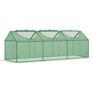 Outsunny Gewächshaus mit Fenster PE Treibhaus Tomatenhaus Frühbeet 180 x 60 x 60 cm -