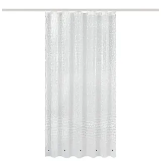 Woltu Duschvorhang 120 x 180 cm halbtransparent weiß